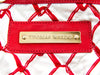 Thomas Wylde Red Leather gold skull and chain strap handbag purse