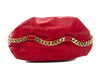 Thomas Wylde Red Leather gold skull and chain strap handbag purse