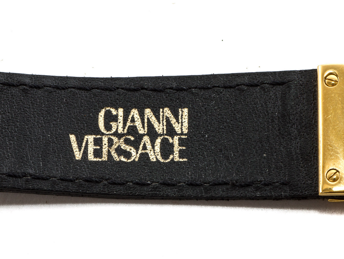 Authentic Gianni Versace vintage medusa Gold plated quartz watch + box ...