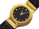 Authentic Gianni Versace vintage medusa Gold plated quartz watch + box - Connect Japan Luxury - 14