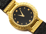 Authentic Gianni Versace vintage medusa Gold plated quartz watch + box - Connect Japan Luxury - 15