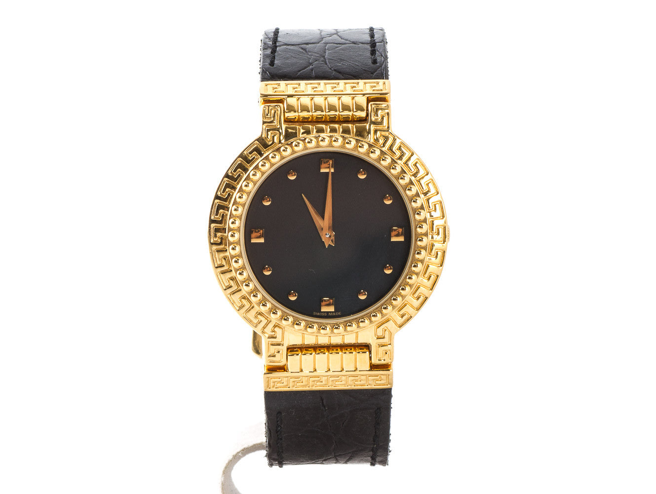 Authentic Gianni Versace vintage medusa Gold plated quartz watch + box - Connect Japan Luxury - 1