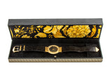 Authentic Gianni Versace vintage medusa Gold plated quartz watch + box - Connect Japan Luxury - 11