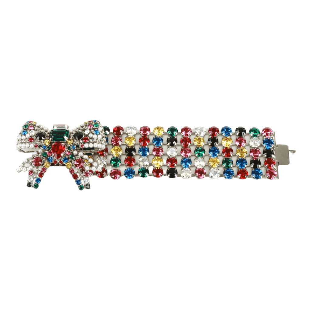 Authentic Miu Miu Multicolor Crystals Bow Bracelet