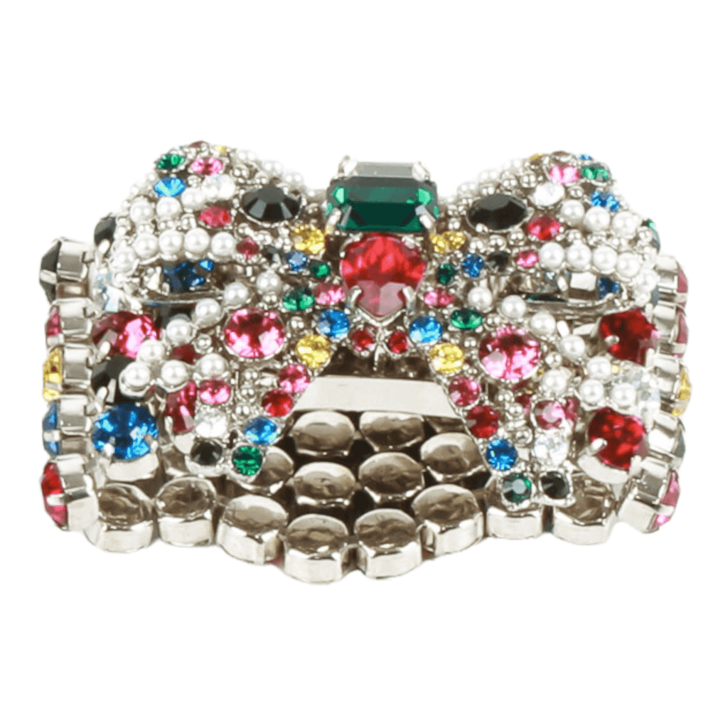 Authentic Miu Miu Multicolor Crystals Bow Bracelet