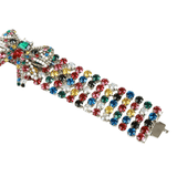 Authentic Miu Miu Multicolor Crystals Bow Bracelet