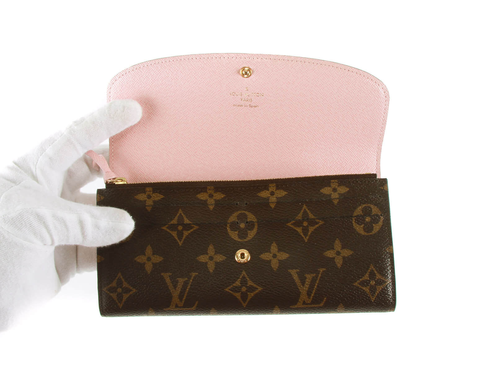 Authenticated Used Louis Vuitton Monogram Portefeuille Emily M60136 Wallet  Long Ladies