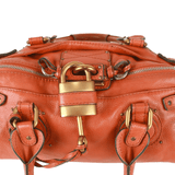 Authentic Chloe orange leather Paddington Satchel Shoulder/Hand bag