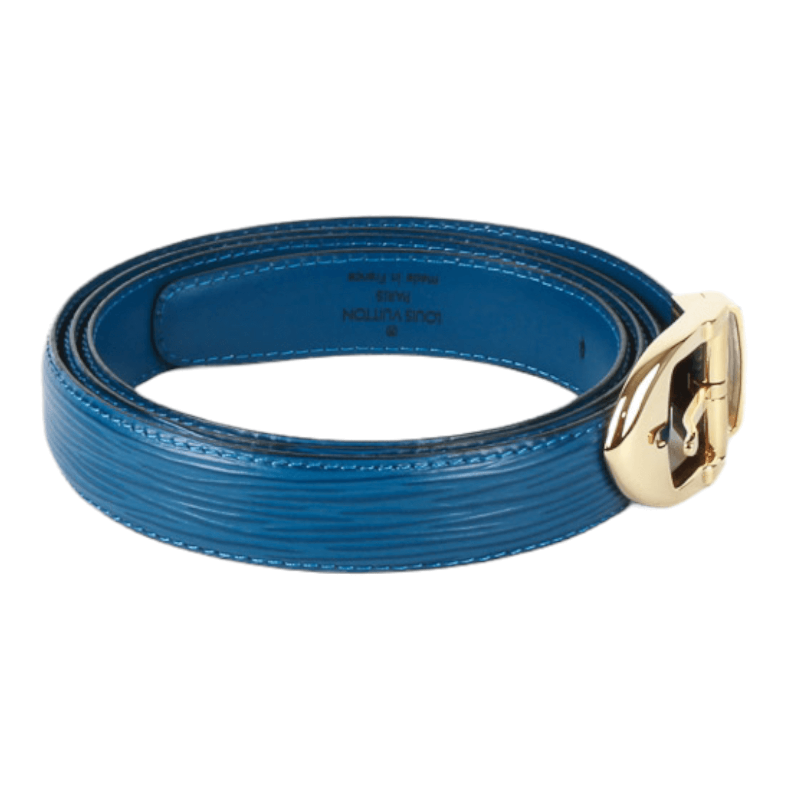 Authentic Louis Vuitton Vintage Blue Epi Belt Size 110 / 44