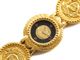 Authentic Gianni Versace Signature Medusa Gold Plated Coin Watch