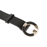 Authentic Gucci Black leather belt 80/32 497717 Itlay