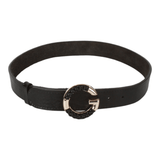 Authentic Gucci Black leather belt 80/32 497717 Itlay