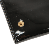Authentic Miu Miu black patent leather long wallet