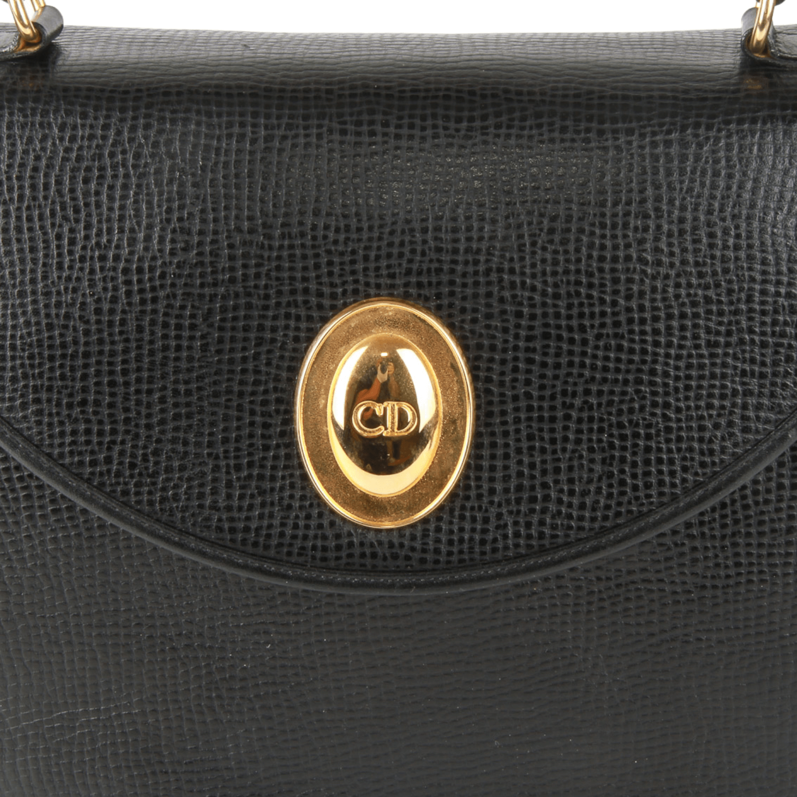 Vintage Christian Dior Embossed Black Wallet 