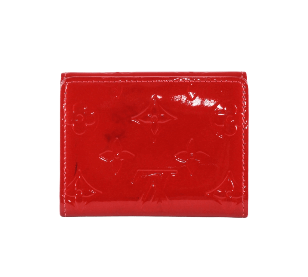 Authentic Louis Vuitton red Monogram Vernis Ludlow Coin Purse