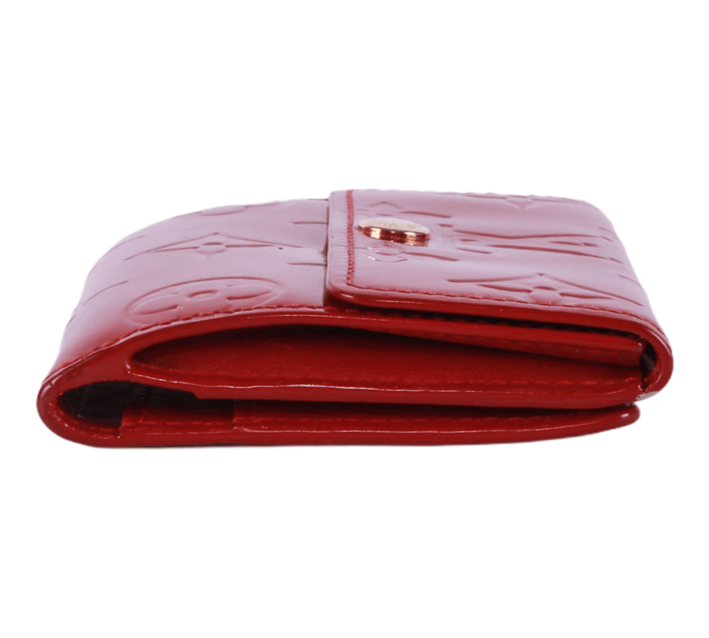 Authentic Louis Vuitton red Monogram Vernis Ludlow Coin Purse