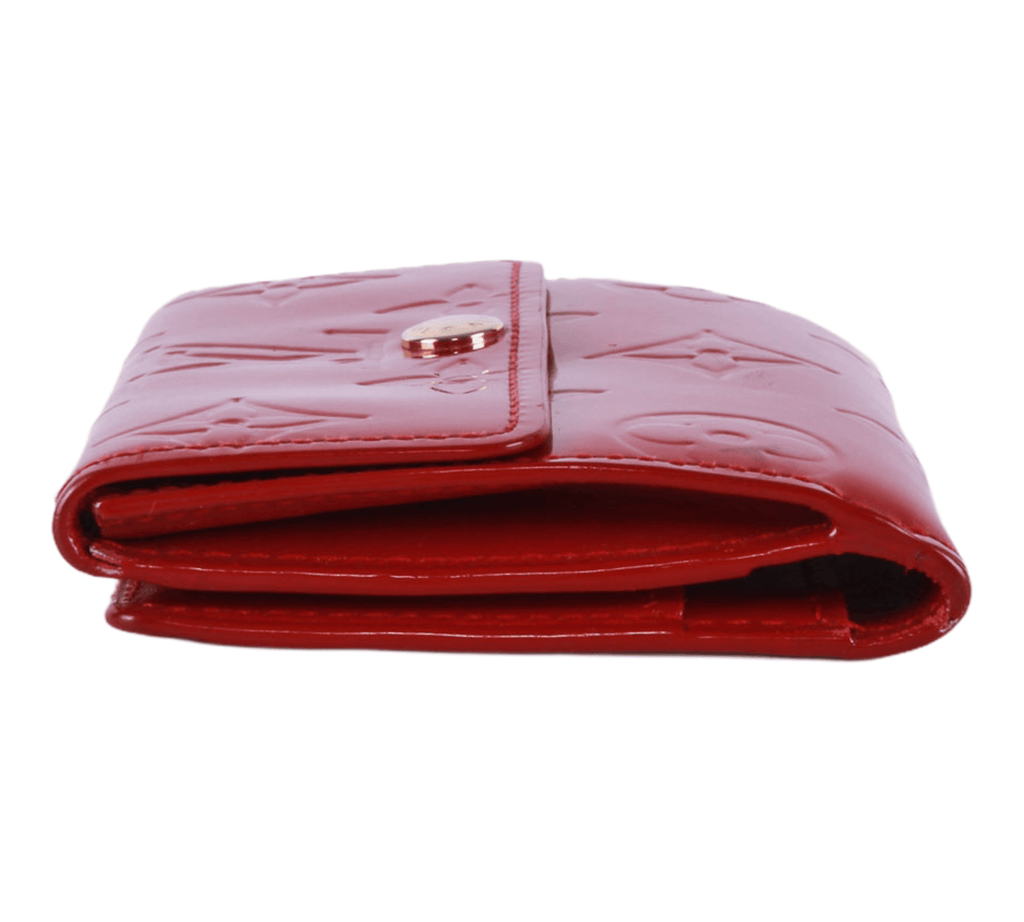 Authentic Louis Vuitton red Monogram Vernis Ludlow Coin Purse