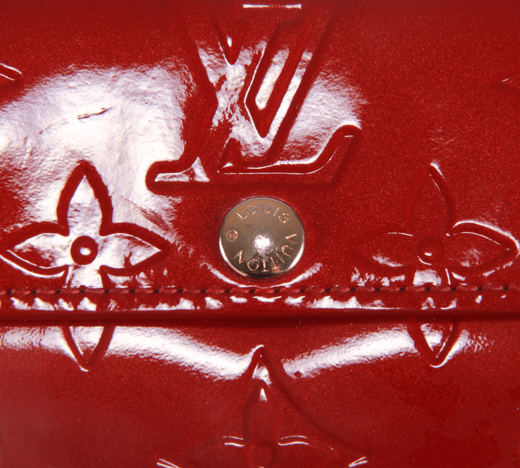 Authentic Louis Vuitton red Monogram Vernis Ludlow Coin Purse