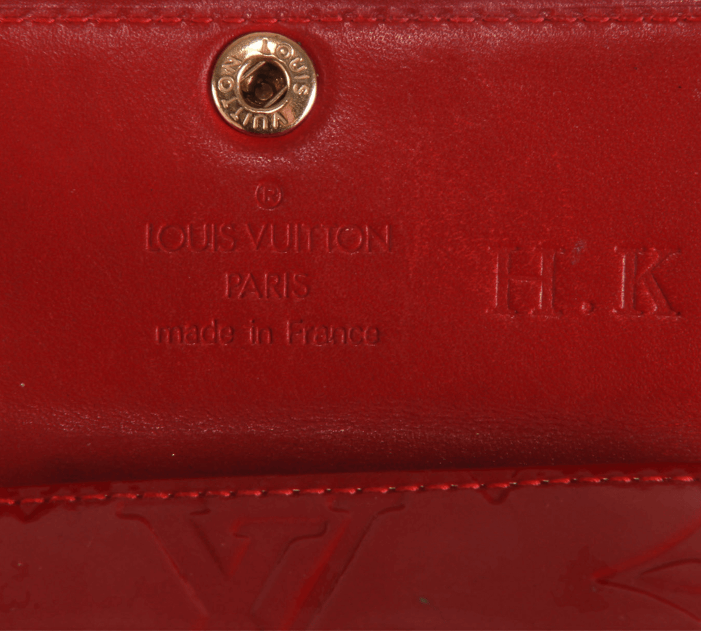 Authentic Louis Vuitton red Monogram Vernis Ludlow Coin Purse