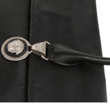 Authentic Gianni Versace vintage black soft leather shoulder bag
