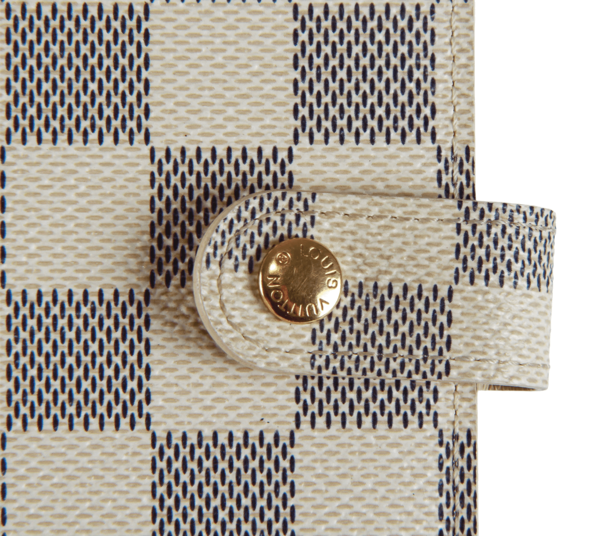 Louis Vuitton Small Ring Agenda Cover Damier Azur White Blue in