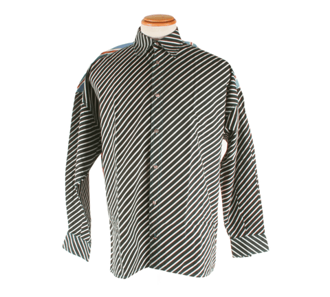 Gianni Versace couture vintage polka dot and barocco silk shirt