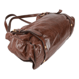 Authentic MIU MIU brown  leather shoulder tote bag