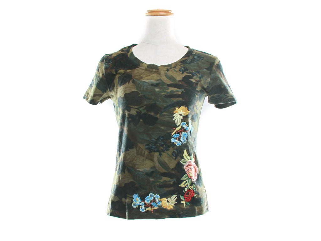 Authentic vintage Christian Dior camo embroidered T shirt