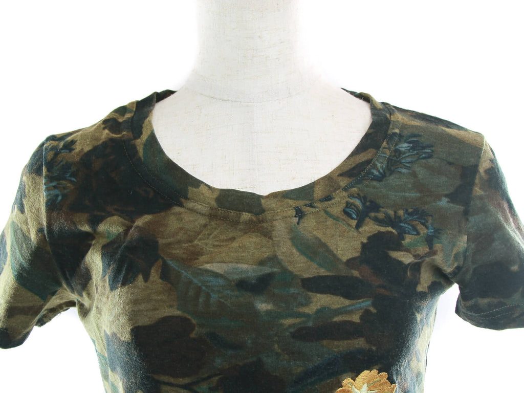 Authentic vintage Christian Dior camo embroidered T shirt