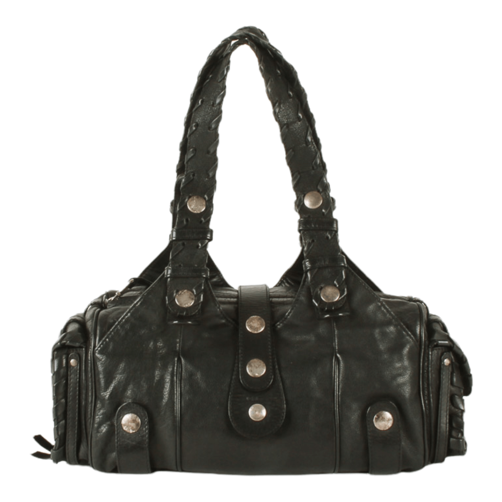 Authentic Chloe black leather Satchel Shoulder/Hand bag