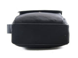 Authentic Salvatore Ferragamo black leather nylon crossbody bag