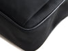 Authentic Salvatore Ferragamo black leather nylon crossbody bag