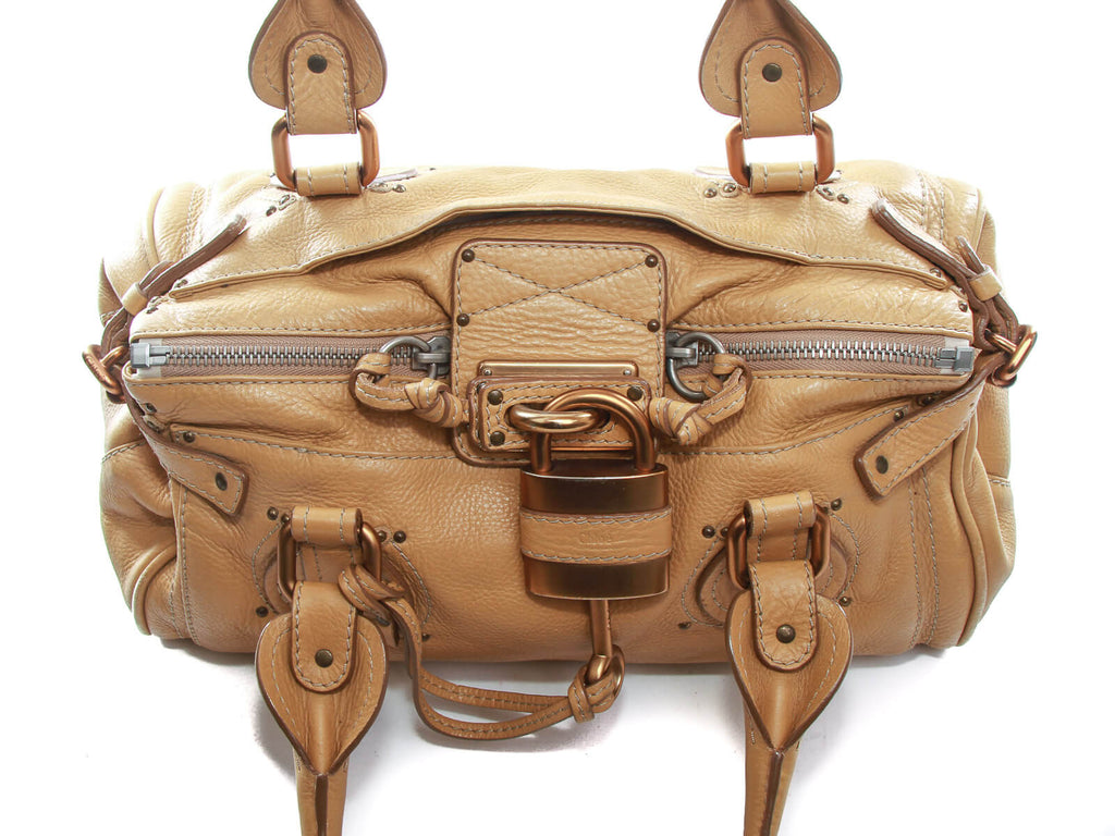 Authentic Chloe Beige Paddington Satchel Purse