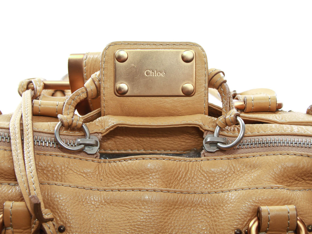 Authentic Chloe Beige Paddington Satchel Purse