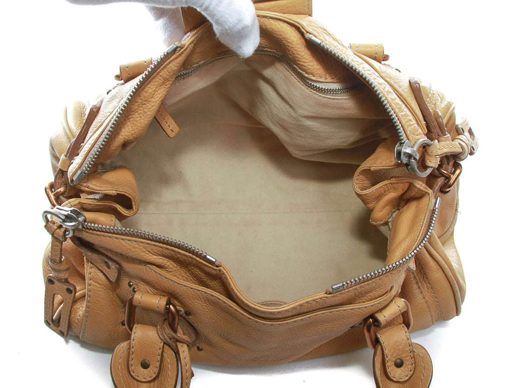 Authentic Chloe Beige Paddington Satchel Purse