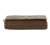Authentic Louis Vuitton Taiga compact wallet M32568 Dark Brown