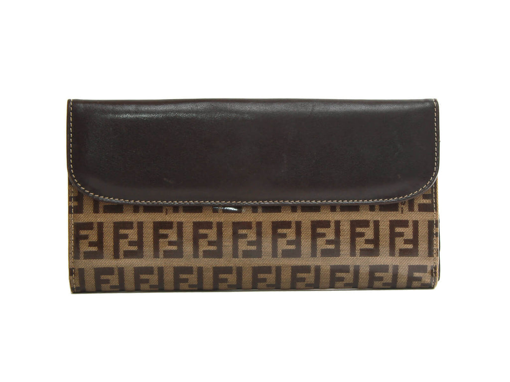 Authentic Fendi Zucca Vinyl long wallet