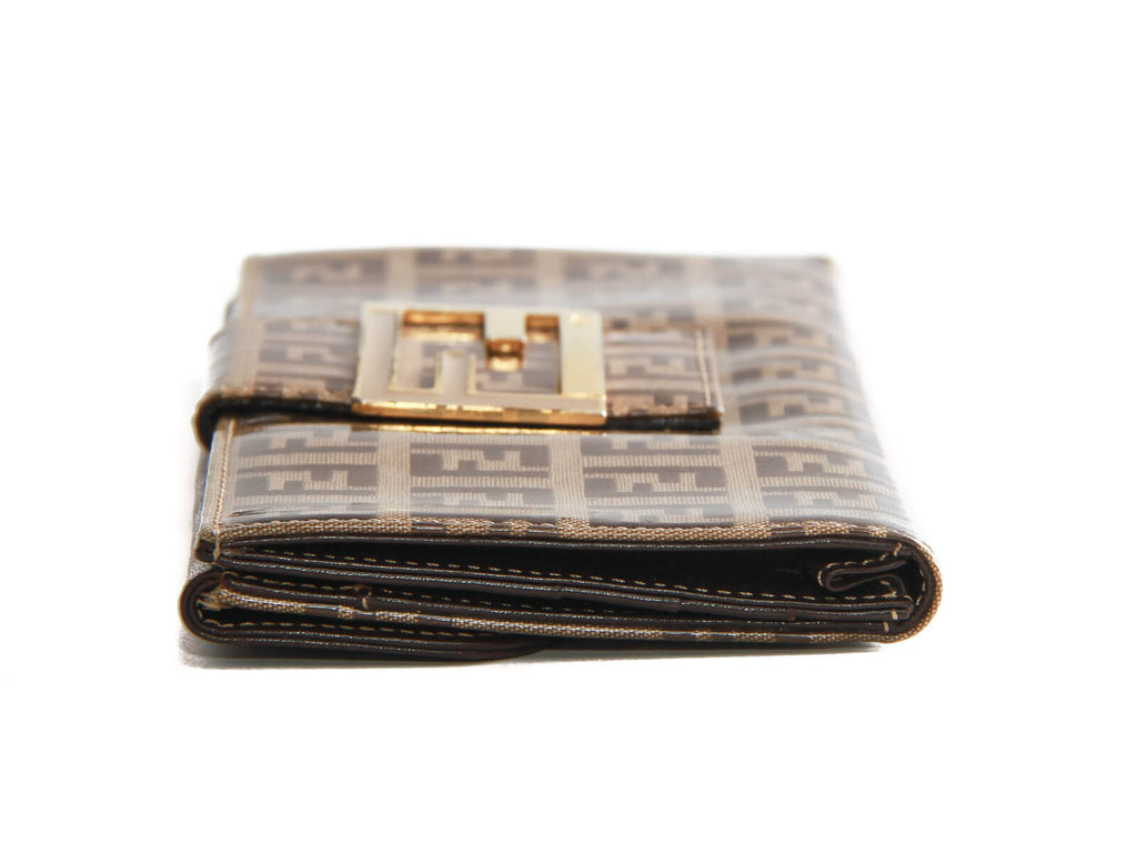 Authentic Fendi Zucca Vinyl long wallet