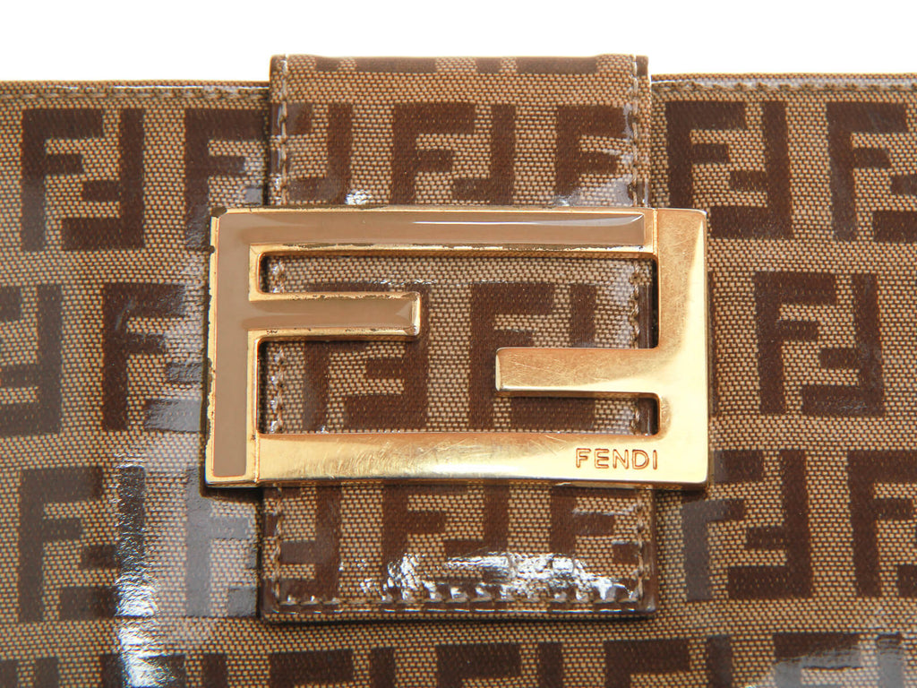 Authentic Fendi Zucca Vinyl long wallet