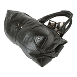 Authentic Chloe Black leather large padlock shoulder bag