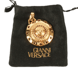 Authentic Gianni Versace iconic Medusa & Greca rhinestone pendant