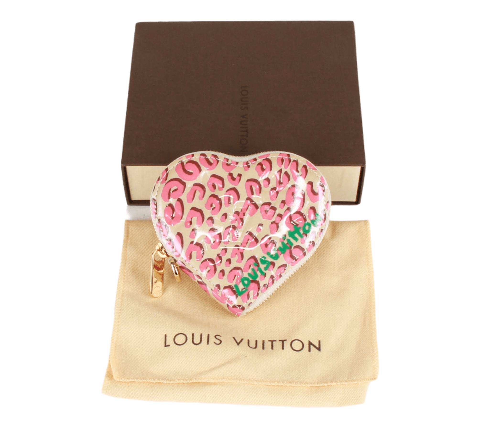 LOUIS VUITTON Vernis Heart Coin Purse Light Pink 117641 | FASHIONPHILE