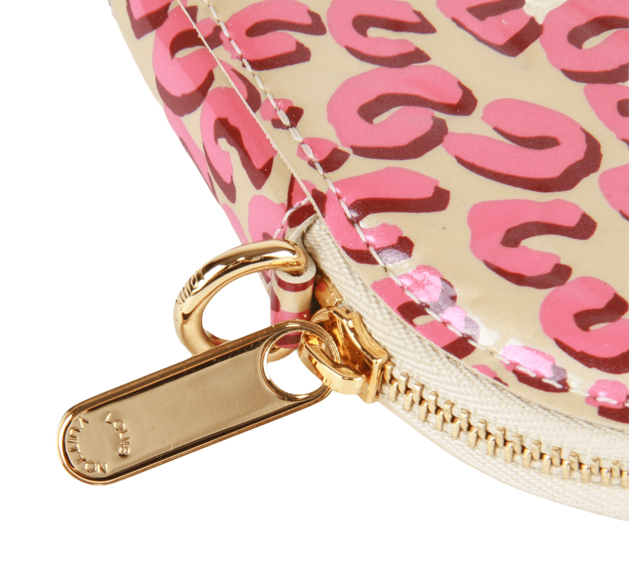 Louis Vuitton x Stephen Sprouse Pink Leopard Patent Heart Coin