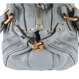 Authentic Chloe light blue leather Paddington Satchel Shoulder/Hand bag