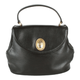 Authentic Christian Dior Black Top Handle Leather Vintage purse