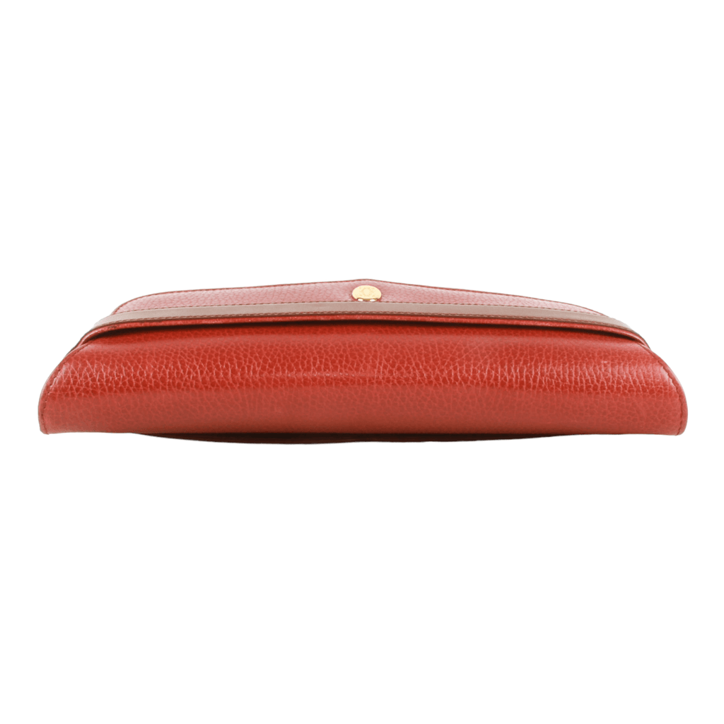 Authentic Must De Cartier Bordeaux leather clutch purse