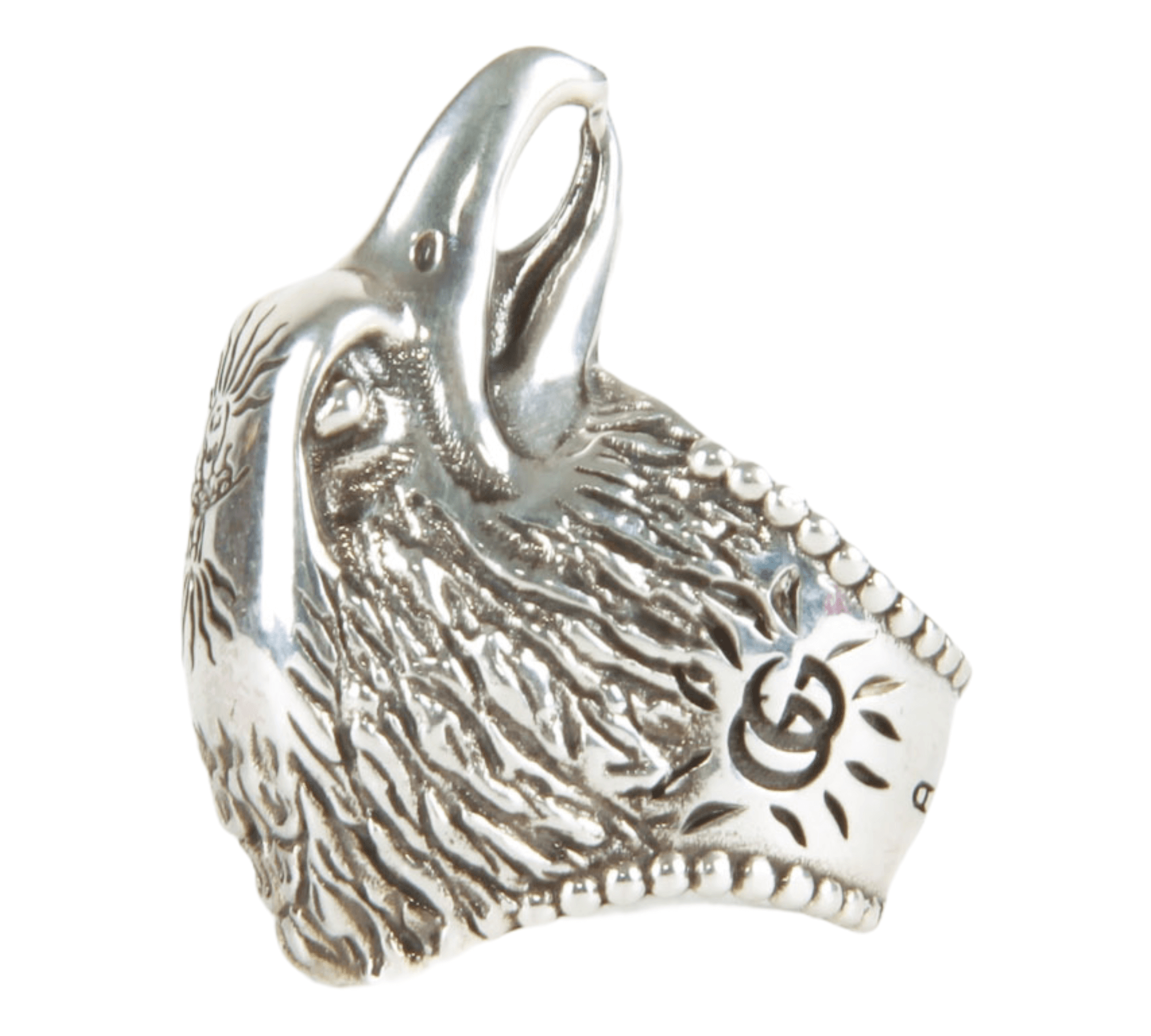 GUCCI Ring Eagle head Anger Forest Silver925 #15(JP Size) Silver