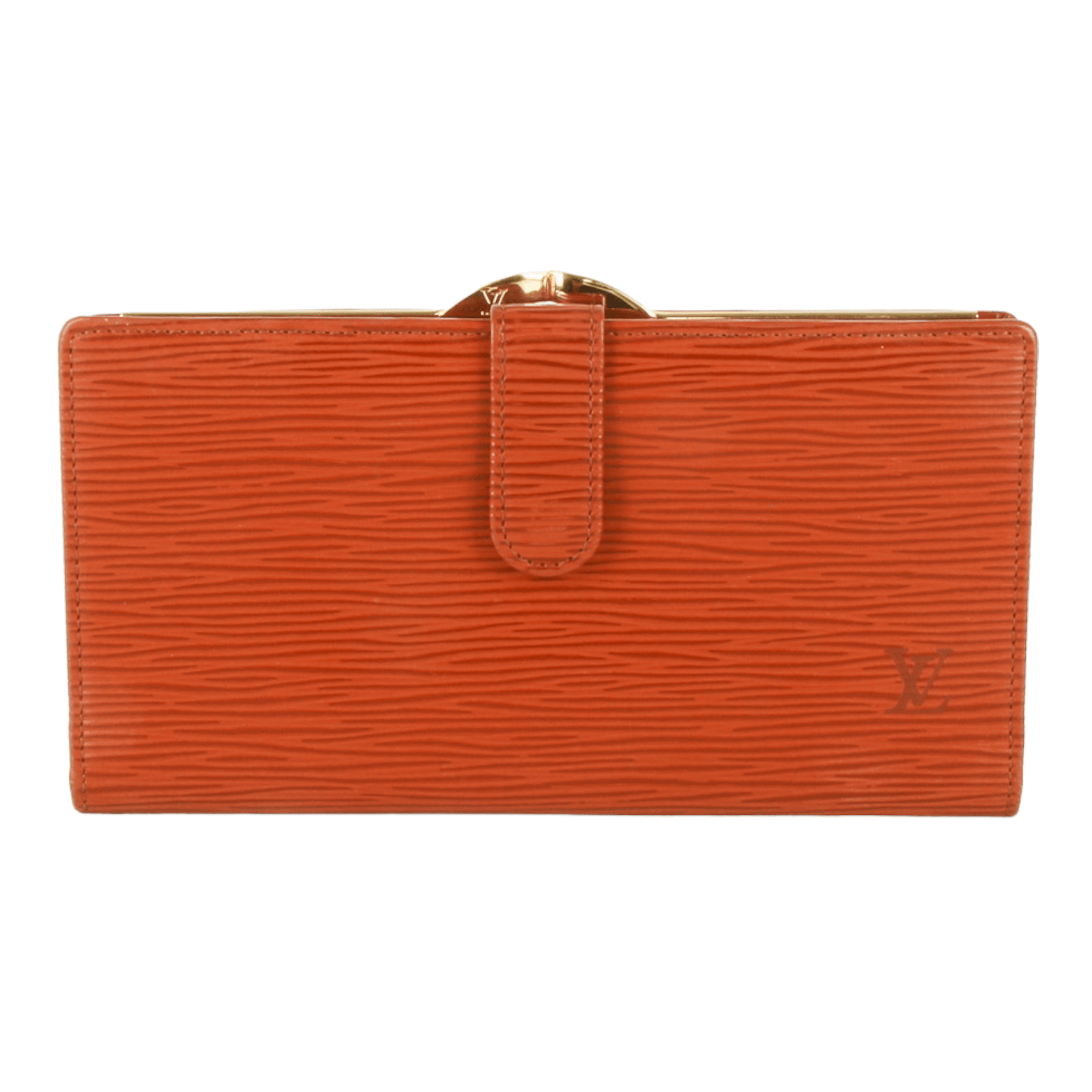 Louis Vuitton Orange Epi Leather French Purse Louis Vuitton