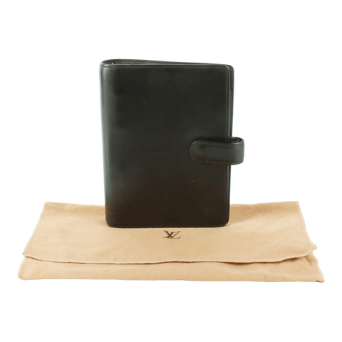 Authentic Louis Vuitton Black Taiga Leather agenda PM notebook