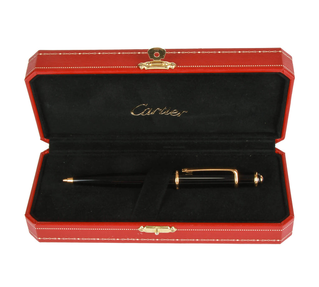 Authentic Diabolo de Cartier Black & gold propeller pencil